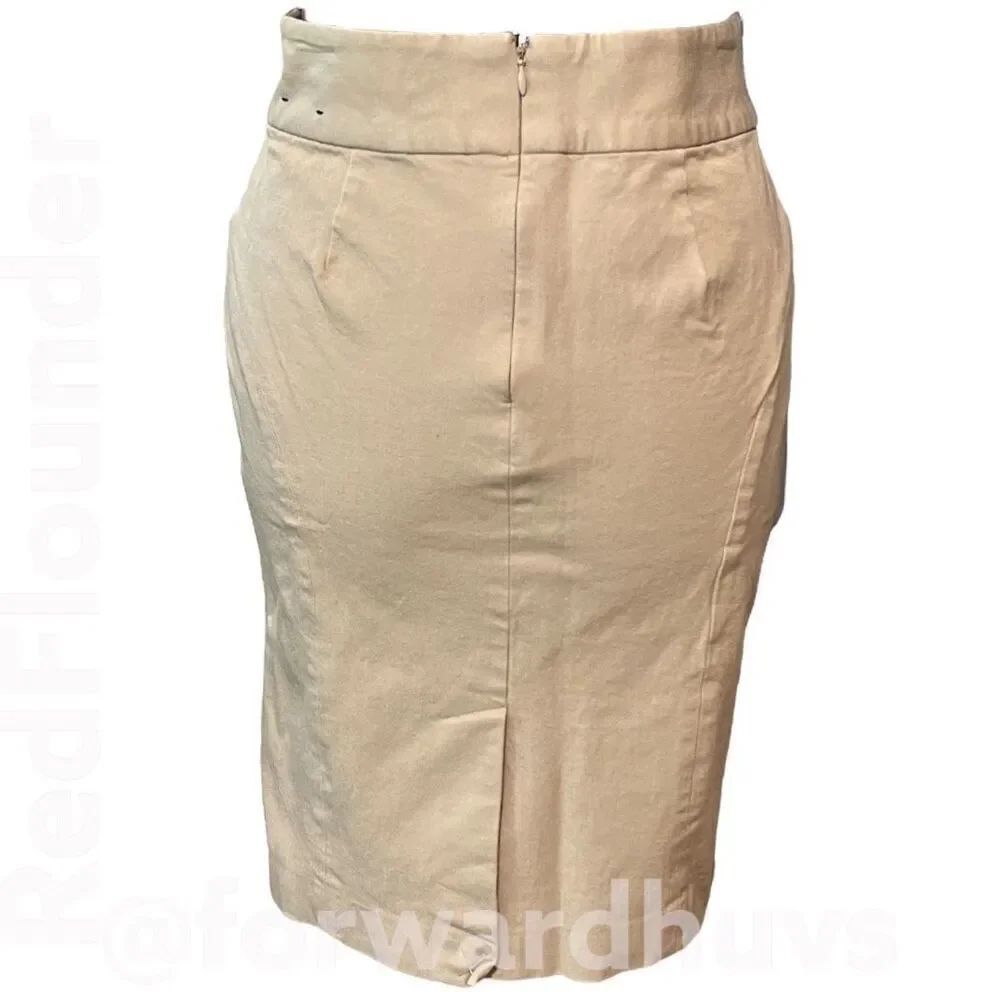 Banana Republic Beige Stretch Skirt Size 2 - Picture 4 of 12